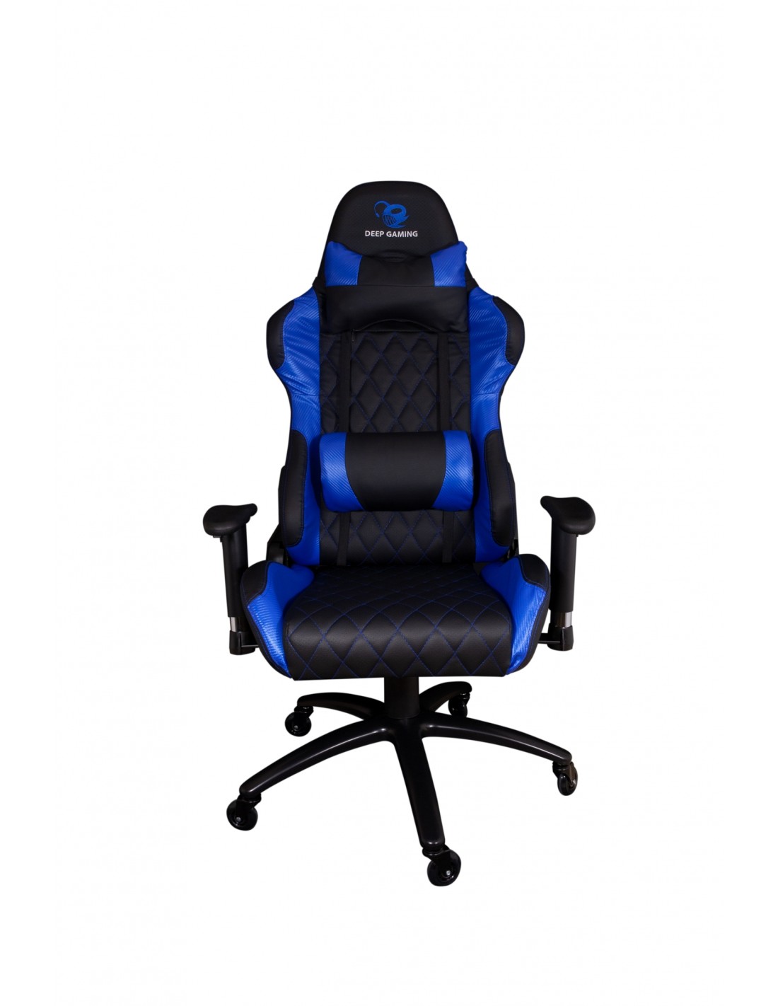 Deep Gaming Deep Command II Silla para videojuegos de PC Asiento acolchado Negro, Azul