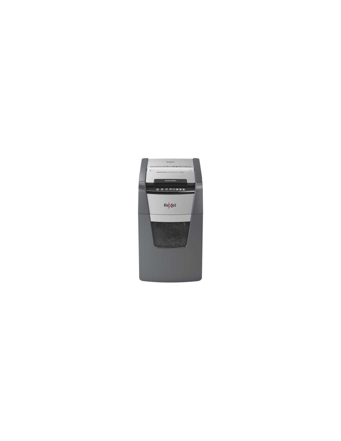 Rexel Optimum AutoFeed+ 130X triturador de papel Corte cruzado 55 dB 22 cm Negro, Plata