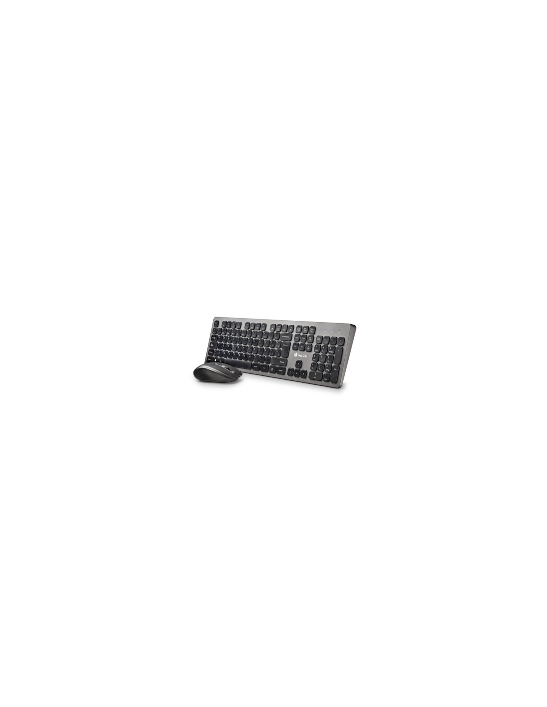 NGS IDOL KIT teclado Ratón incluido RF inalámbrico QWERTY Negro, Plata