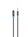 Vention Cable Estéreo VAB-B06-B050-M/ Jack 3.5 Macho - Jack 3.5 Hembra/ 50cm/ Negro