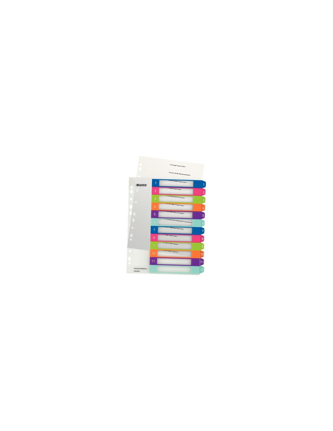 Esselte 1244-00-00 Separador numérico con pestaña Polipropileno (PP) Multicolor