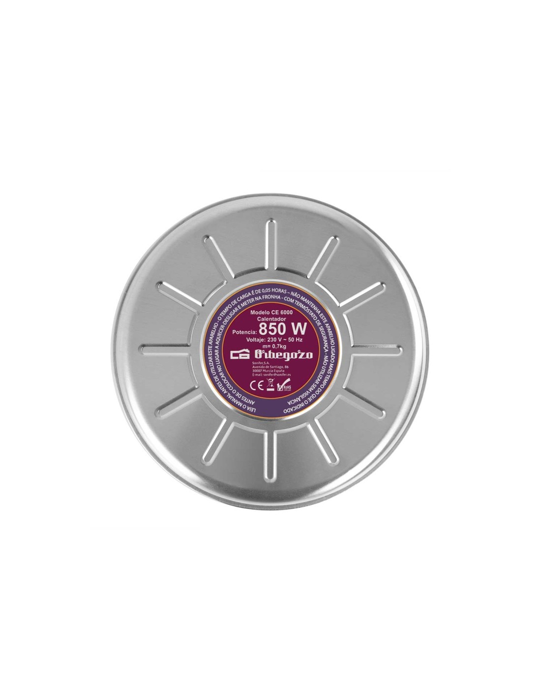 Orbegozo CE 6000 Interior Metálico 850 W