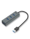 Hub i-tec metal usb 3.2 gen 1 tipo-a a 4puertos usb 3.2 gen1 gris U3HUBMETAL403