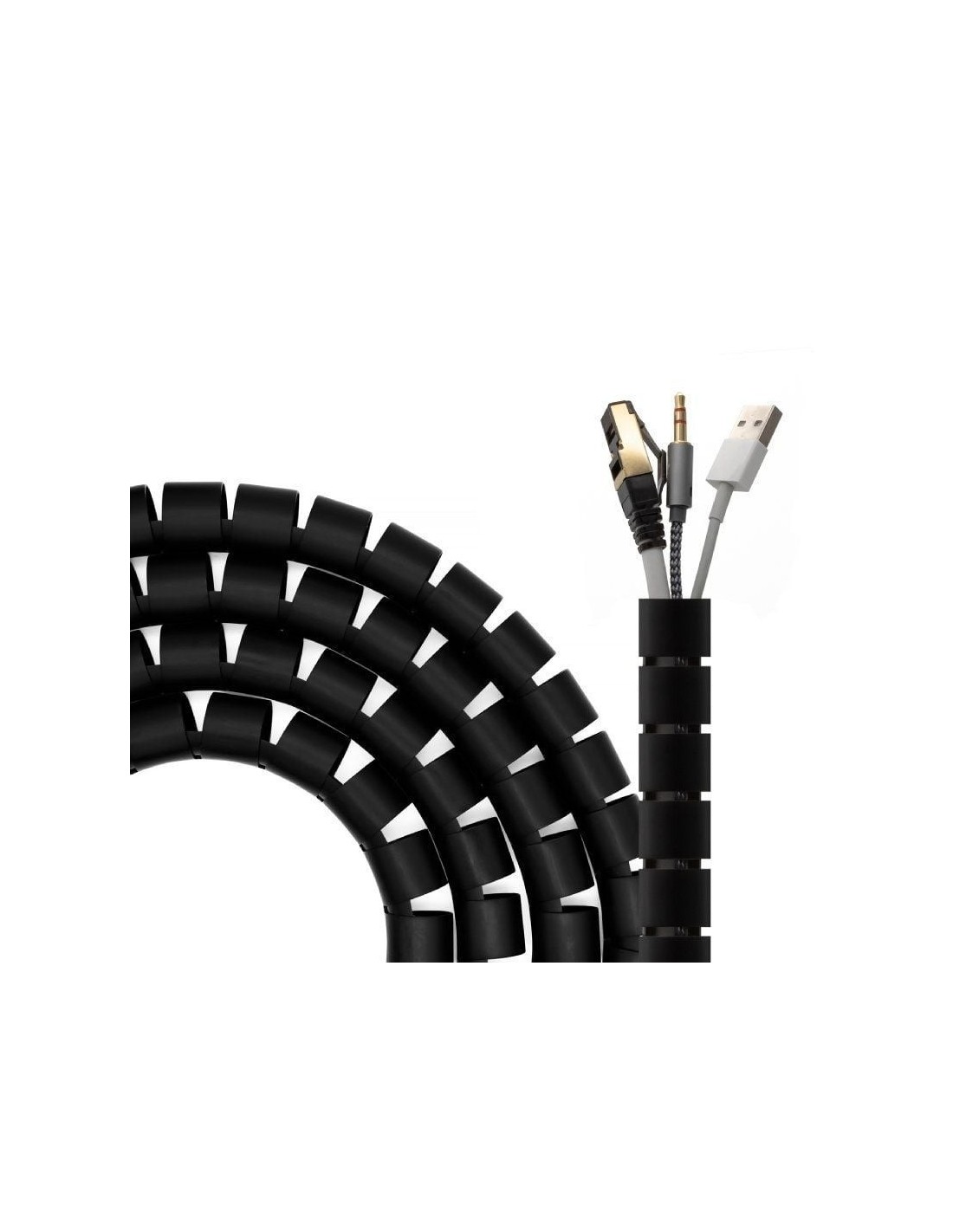 ORGANIZADOR DE CABLE AISENS FLEXIBLE 25MM 3M BLACK
