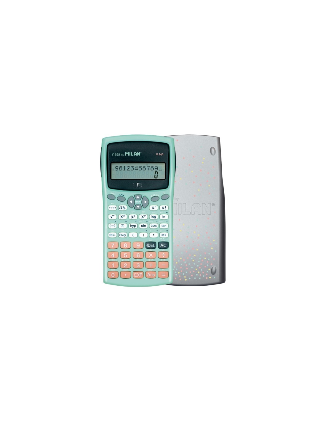 Milan M240 calculadora Bolsillo Calculadora cientÍ­fica Negro, Plata, Turquesa