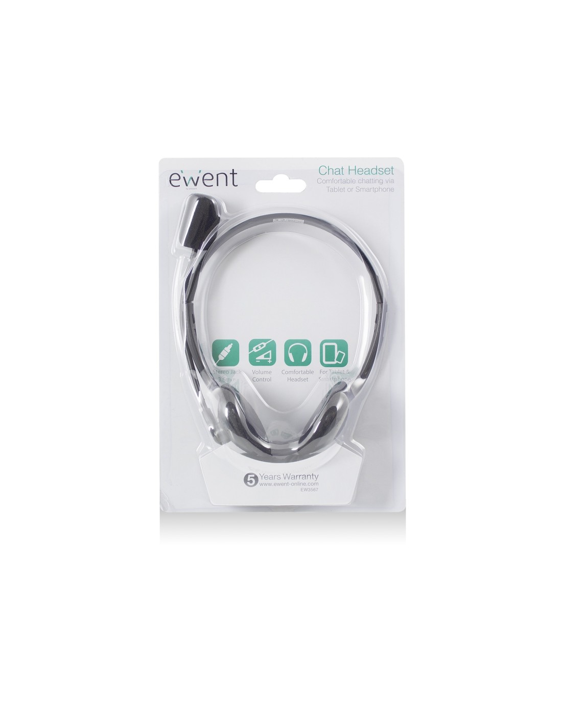 AURICULARES EWENT DIADEMA MICROFONO EW3567