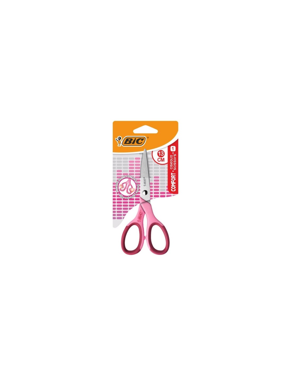 BIC 9262781 tijera de escritorio y manualidades Corte recto Rosa