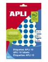 APLI 2735 etiqueta autoadhesiva Alrededor Permanente Azul 616 pieza(s)