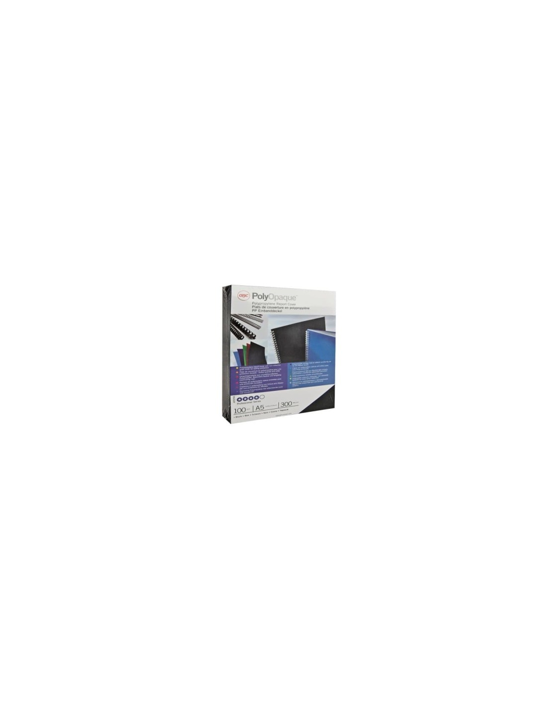 GBC Portada Pp Polycover Opaca 300 Micras A4 Negro(Caja 100)