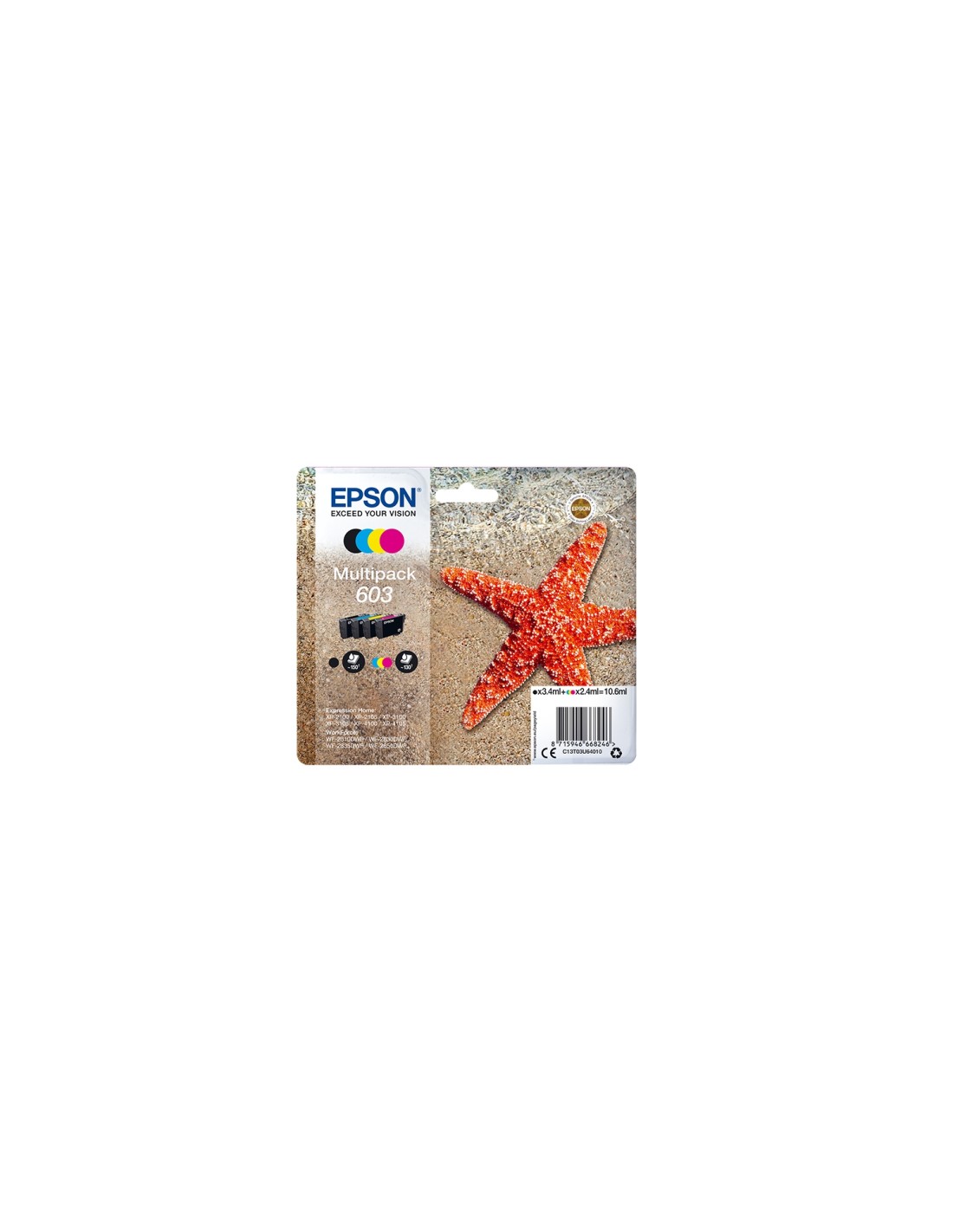 Cartucho Epson Multipack 4-colours 603 Ink C13T03U64020