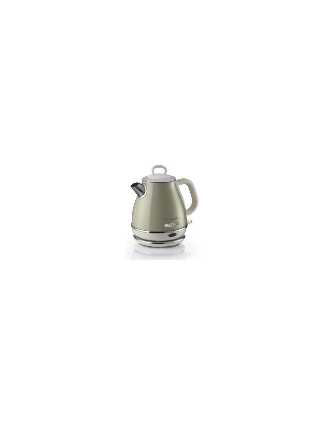 ARIETE VINTAGE 2868/03 HERVIDOR DE AGUA 2000W 1L BOQUILLA DE PRECISION FILTRO METAL NO EXTRAIBLE RECOGECABLE ASA SUJECION BEIGE