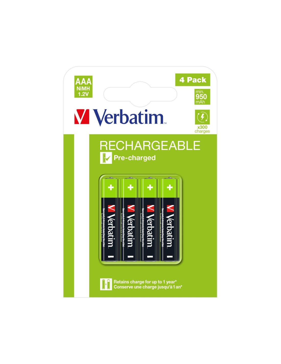 Verbatim 49514 pila doméstica Batería recargable AAA Níquel-metal hidruro (NiMH)