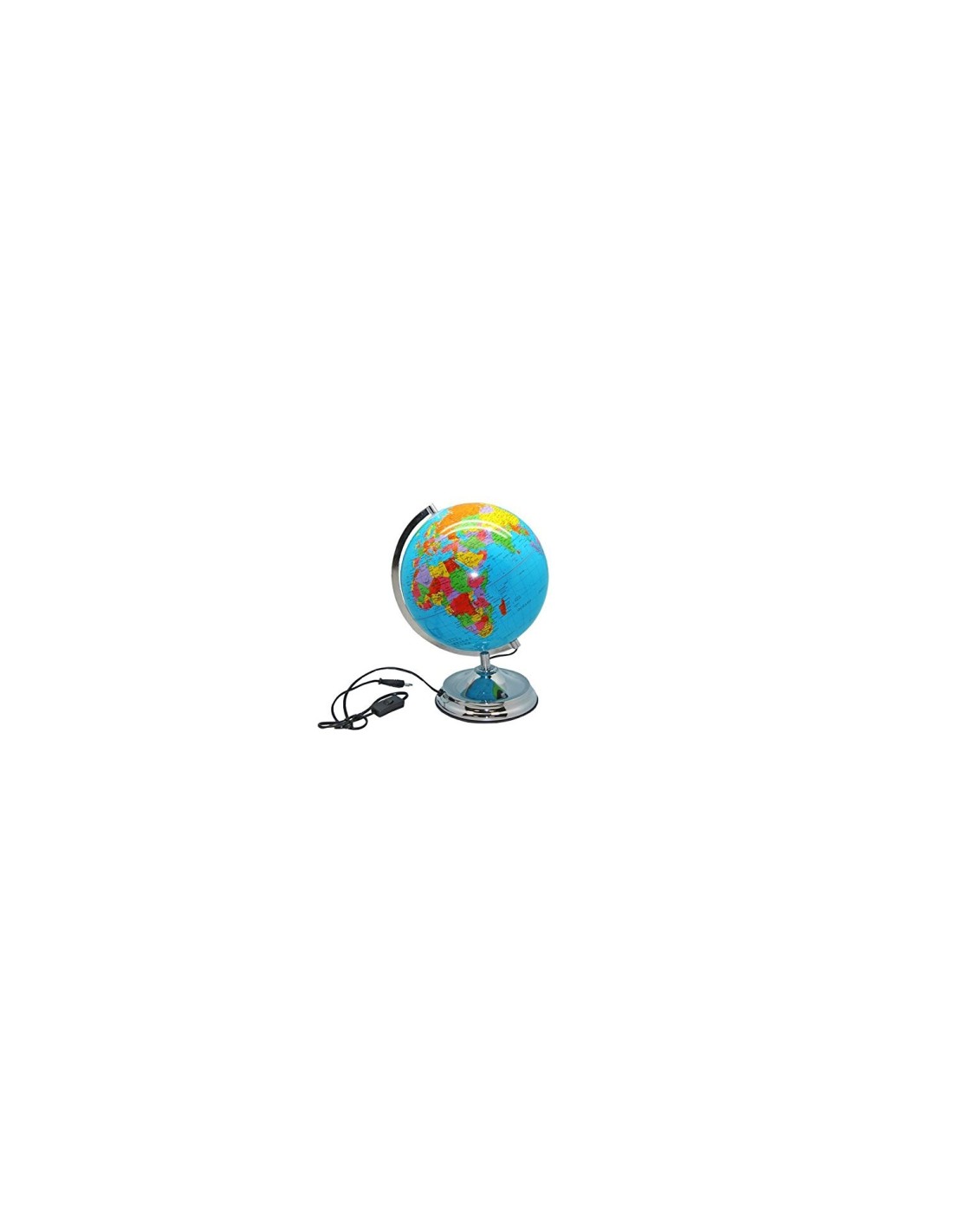 Poessa Globo Terraqueo 25cm Azul con Luin Interior