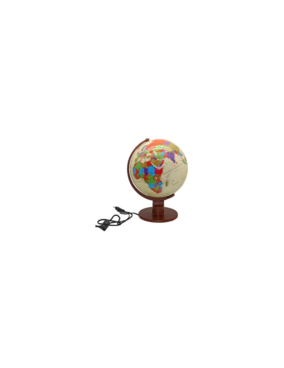 Poessa Globo Terraqueo 25cm Marco Polo con luz interior
