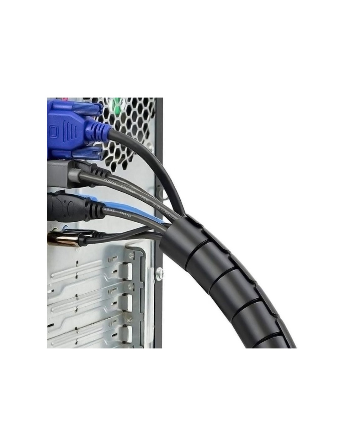 ORGANIZADOR DE CABLE AISENS 25MM 1M BLACK