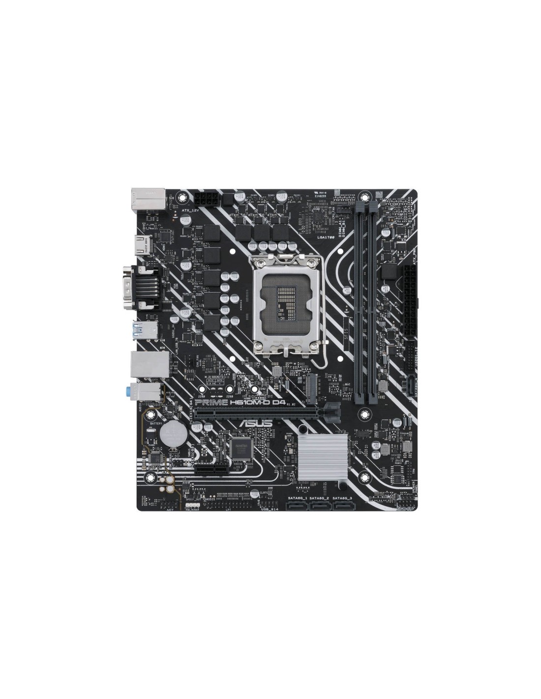 PLACA ASUS PRIME H610M-D D4 INTEL1700 2DDR4 HDMI M.2 PCIE3.0 4SATA3 USB3.2 MATX
