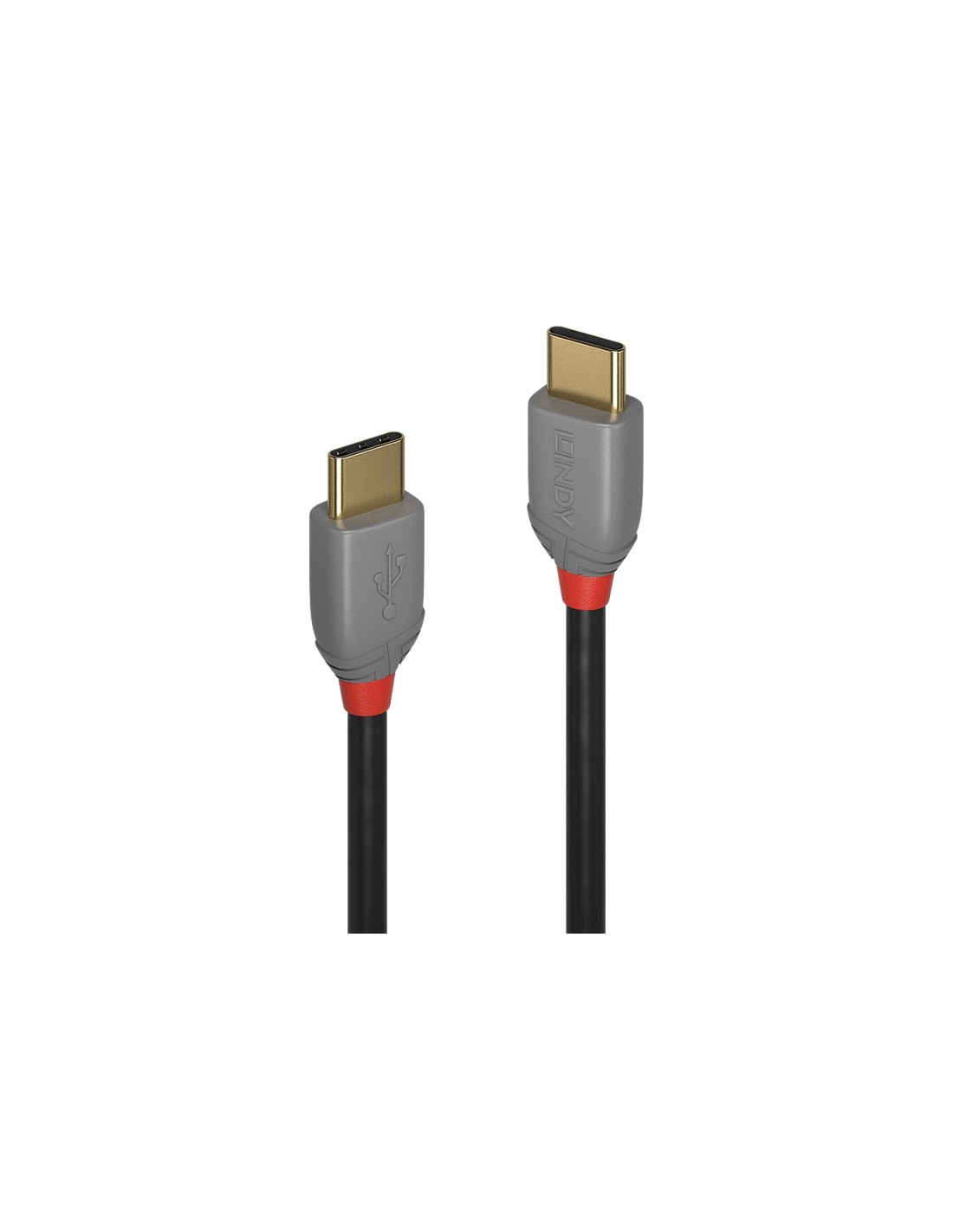 Lindy 36871 cable USB 1 m USB 2.0 USB C Negro, Gris