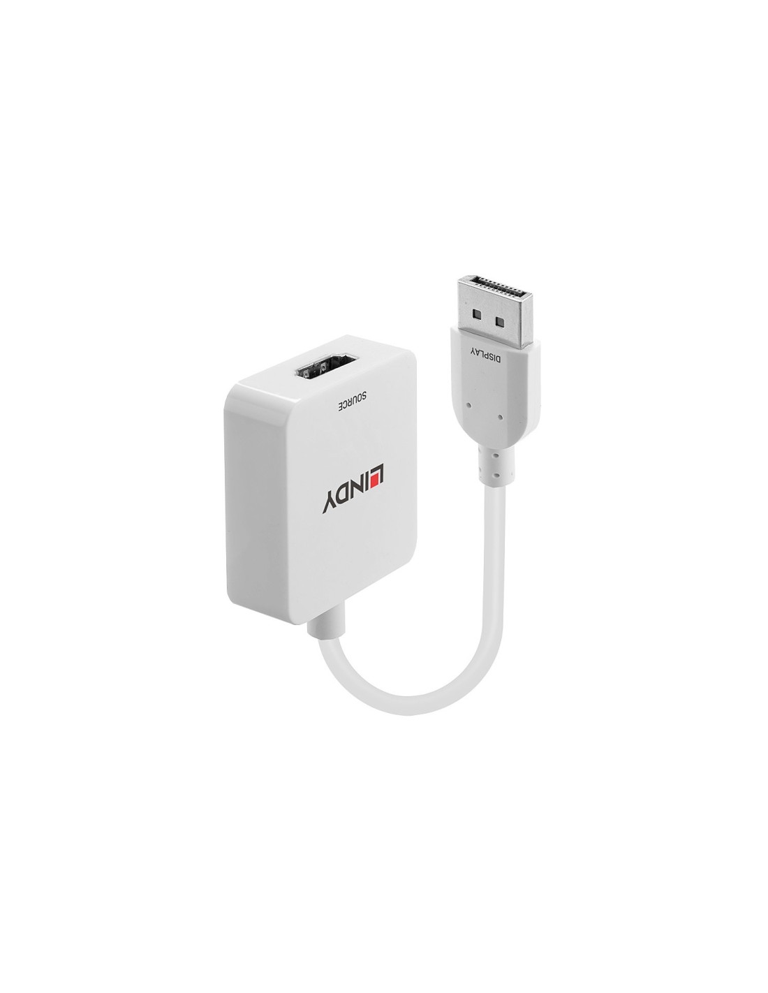 Lindy 38303 adaptador de cable de vÍdeo 0,095 m HDMI tipo A (Estándar) DisplayPort Blanco