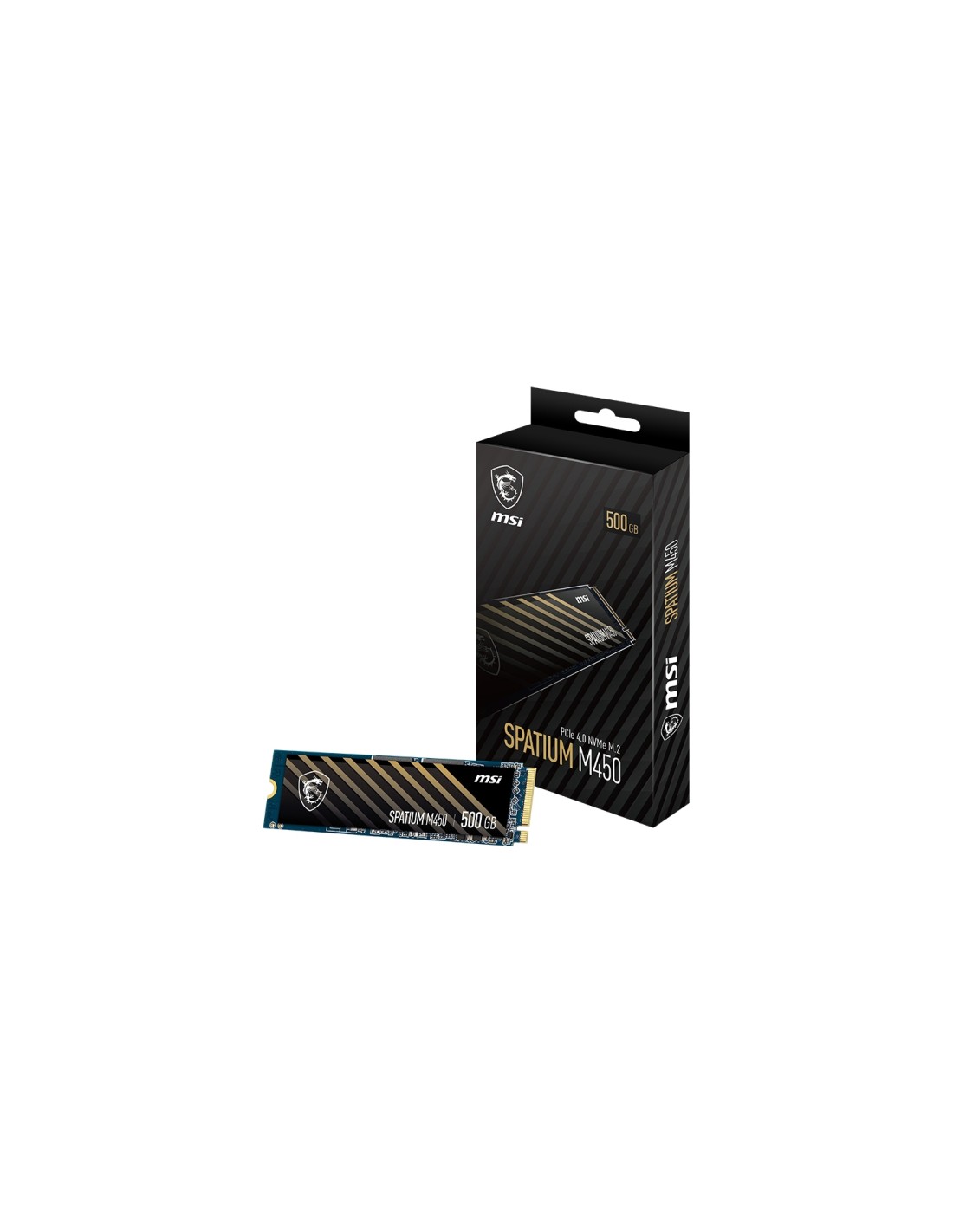 MSI Spatium M450 PCIe 4.0 NVMe M.2 500GB V1 PCI Express 4.0 3D NAND