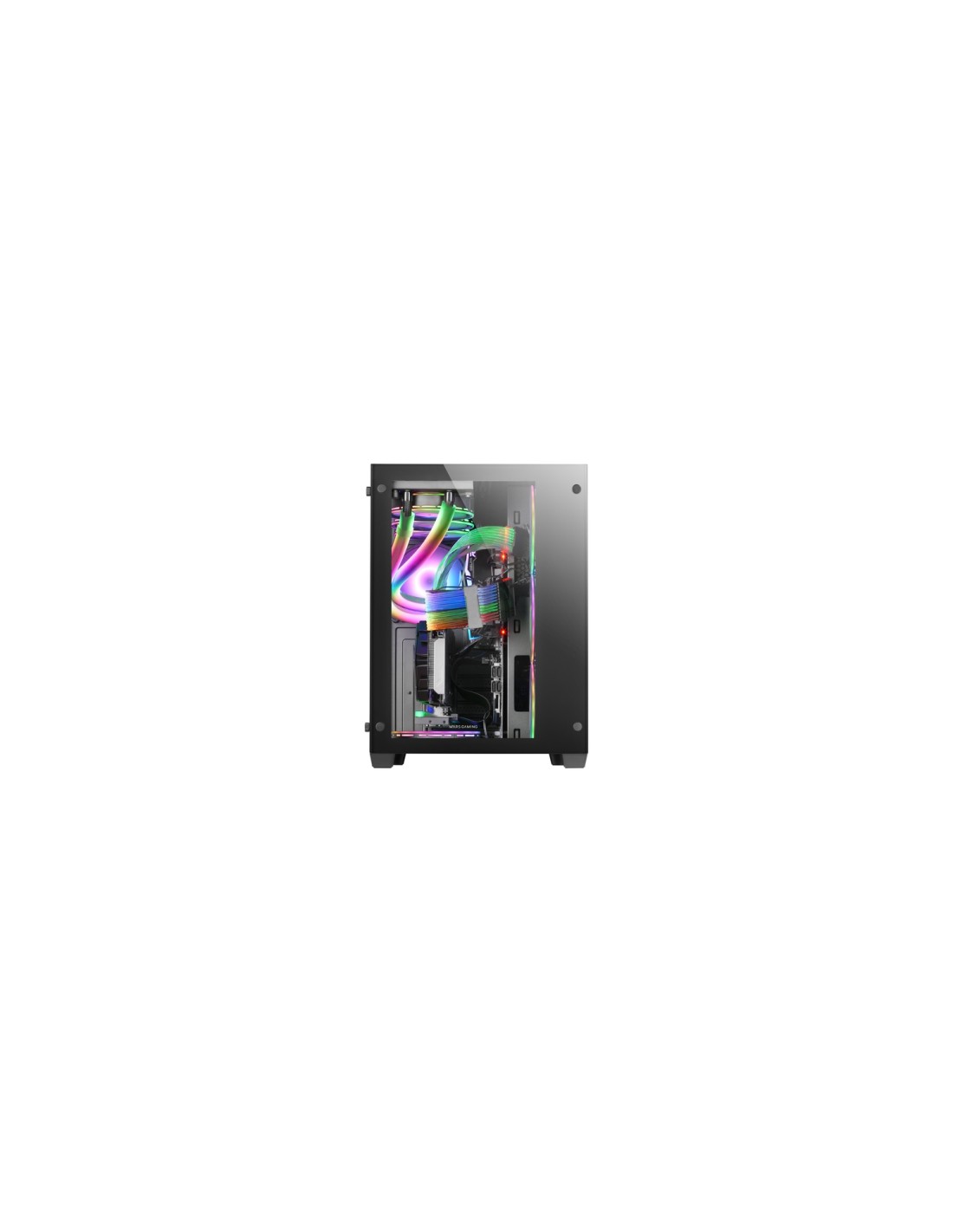 Mars Gaming MCV3 Negro Torre Gaming Custom XXL E-ATX Ventana Cristal Templado Lateral y Frontal Estructura Modular Doble Cámara