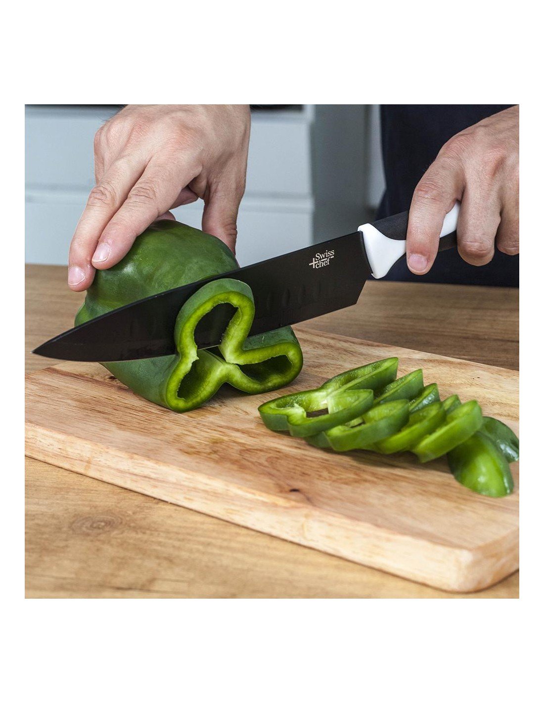 Set 6 cuchillos swiss negro