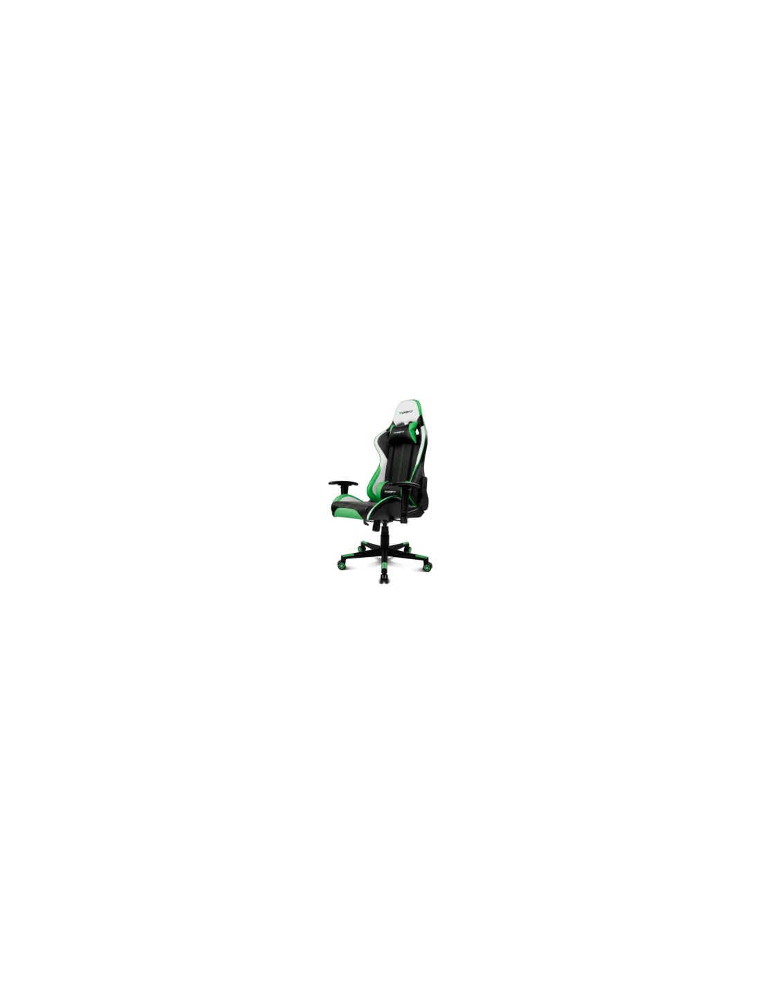 DRIFT DR175 Silla para videojuegos universal Asiento acolchado Negro, Verde, Blanco