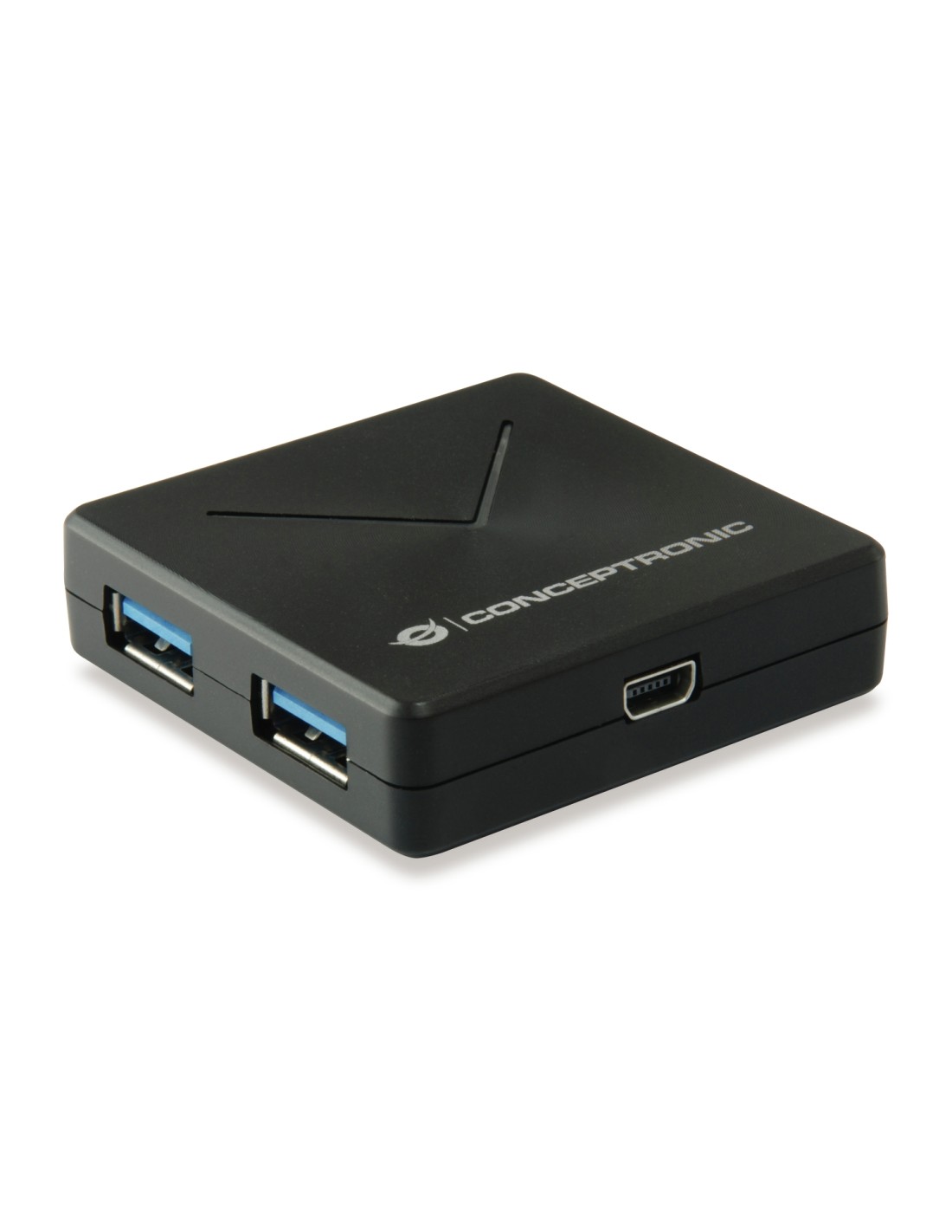 Conceptronic HUBBIES02B hub de interfaz USB 3.2 Gen 1 (3.1 Gen 1) Mini-B 5000 Mbit/s Negro