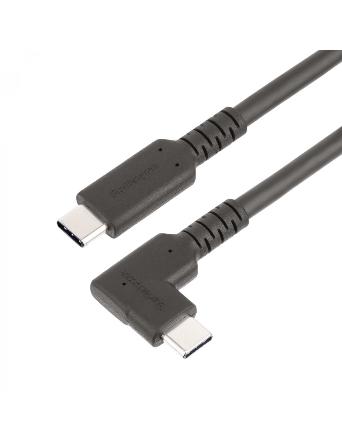 StarTech.com Cable de 1m USB-C Resistente Acodado a la Derecha - USB 3.2 Gen 2 (10 Gbps) - Cable de Transferencia USB Tipo C - D