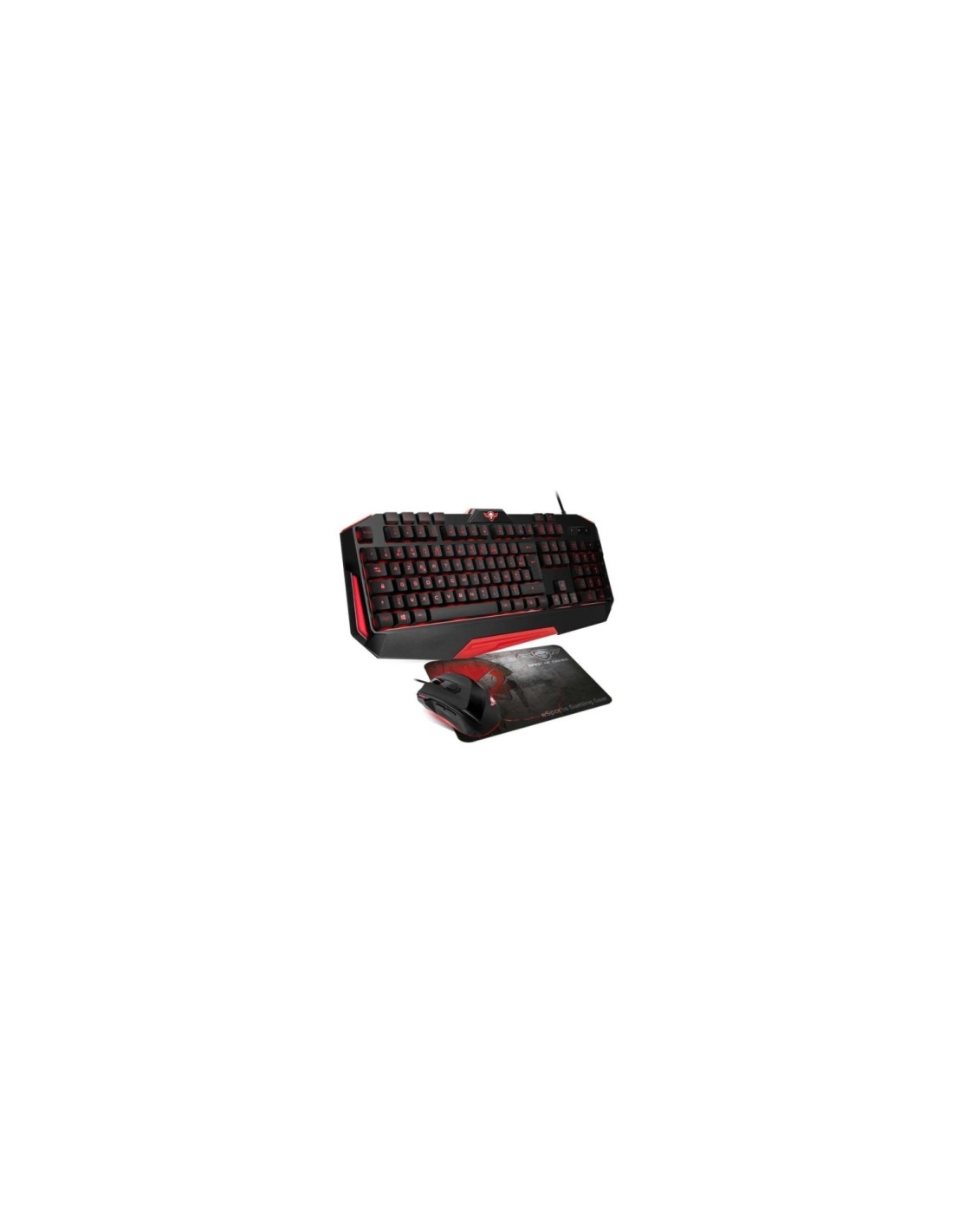 SPIRIT OF GAMER PRO-MK3 PACK TECLADO RETROILUMINACION LED USB + RATON 3200DPI ALFOMBRILLA SKULL SPIRIT SOG-3IN1-ES