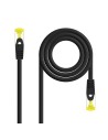 Nanocable Cable Red Latiguillo RJ45 LSZH CAT.6A SFTP AWG26, Negro, 25 cm