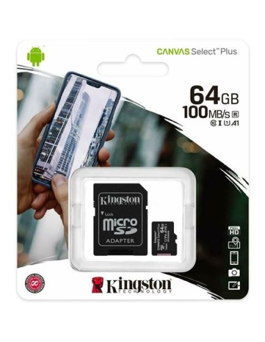 Kingston Technology 64GB microSDXC Canvas Select Plus Gen3 100MB/s A1