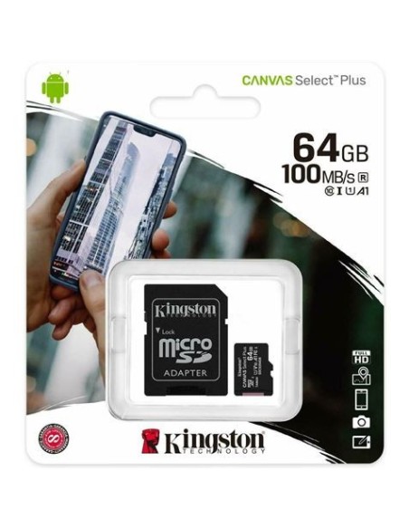 Kingston Technology 64GB microSDXC Canvas Select Plus Gen3 100MB/s A1
