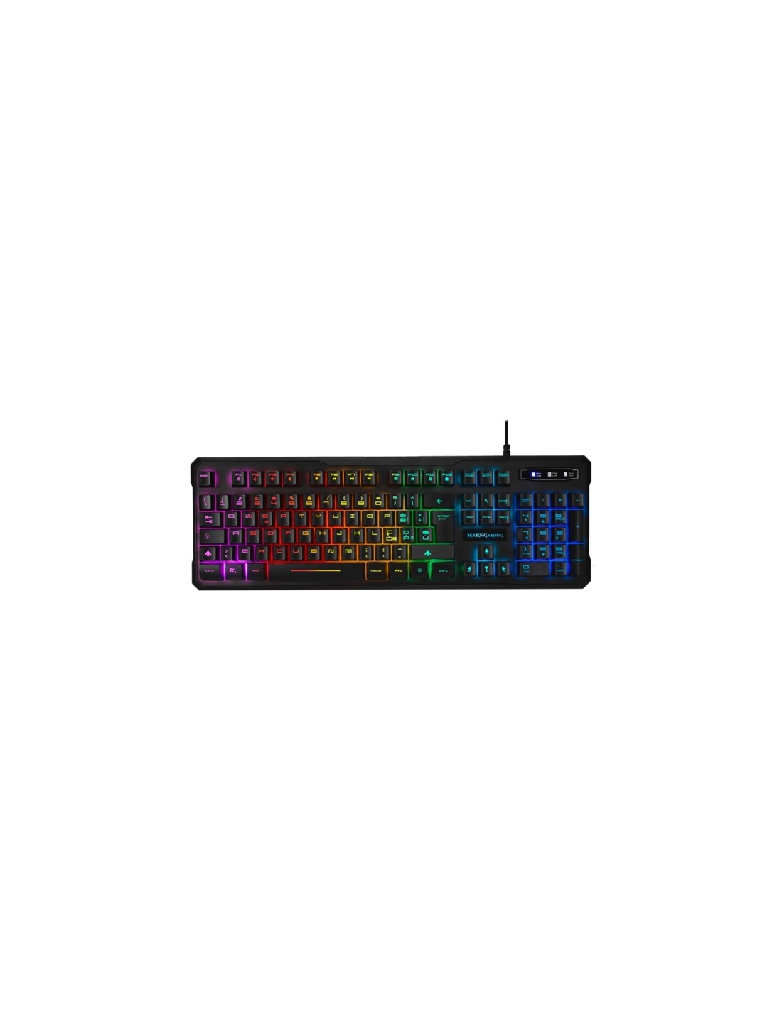TECLADO MARS GAMING MK218 H-MEC 9 USB NEGRO MK28DE, IDIOMA ALEMAN