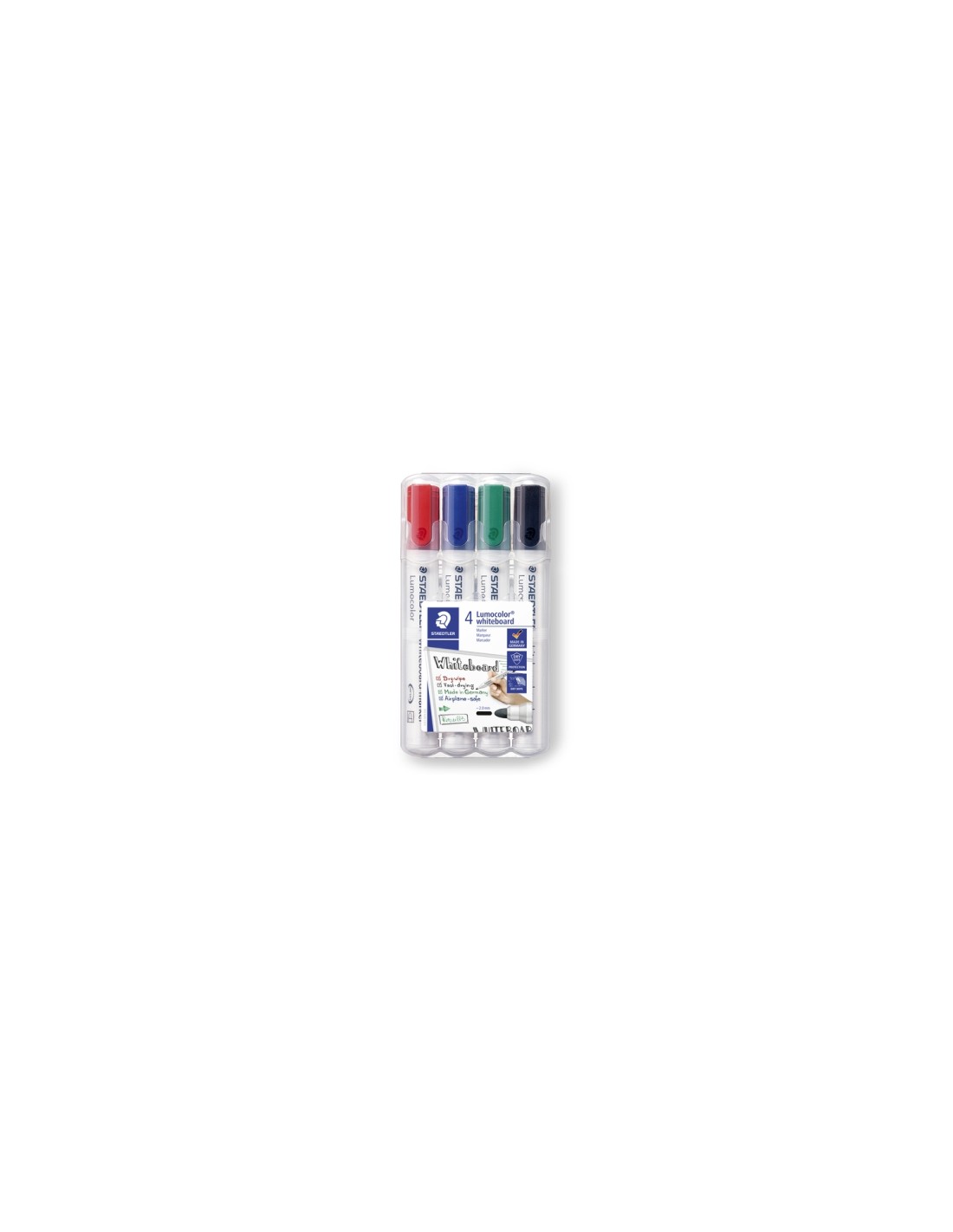 Staedtler Lumocolor marcador 4 pieza(s) Punta redonda Negro, Azul, Verde, Rojo
