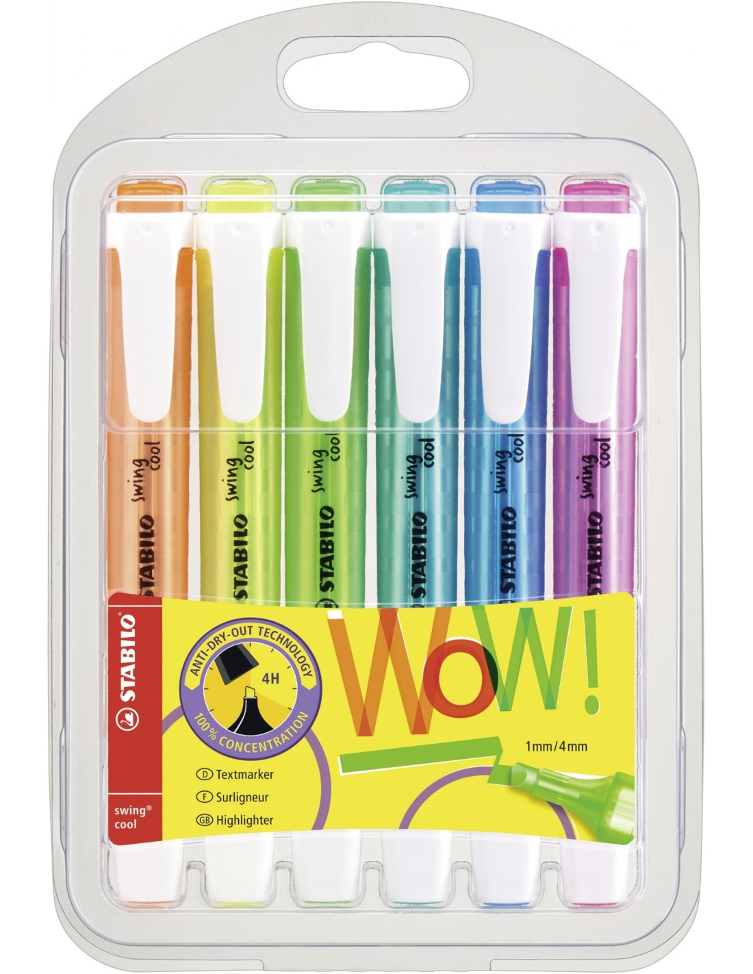 STABILO swing cool Pastel marcador 6 pieza(s) Punta de cincel