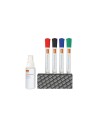 Nobo Kit Basico Accesorios Pizarra Blanca Borrado Seco - 4 Rotuladores Pizarra - Borrador Pizarra - Spray Limpiador 50Ml - Negro