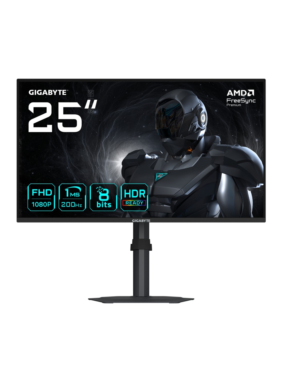 GIGABYTE G25F2 Monitor Gaming 24,5" FHD ? 1920 x 1080, 200Hz, 1ms, 300 cd/m², DisplayHDR 10, HDMI 2.0, DisplayPort 1.4