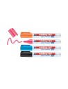 Edding 95 Glass marcador 4 pieza(s) Punta redonda Negro, Azul, Naranja, Rosa