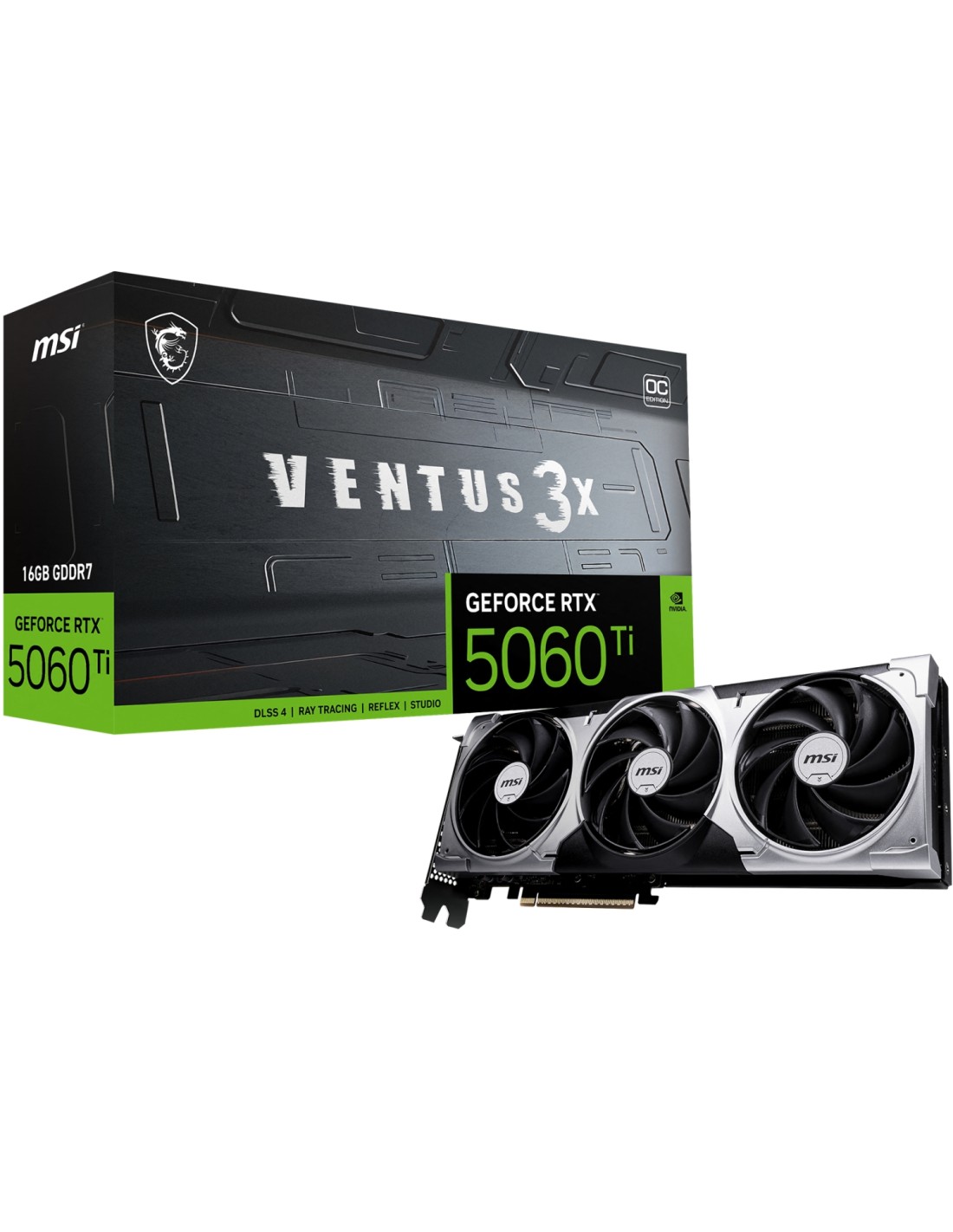 MSI VENTUS GeForce RTX 5060 TI 16G 3X OC NVIDIA 16 GB GDDR7