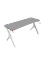 Mars Gaming Mesa Gaming RGB 140cm Soportes Extra Alfombrilla Total Blanco