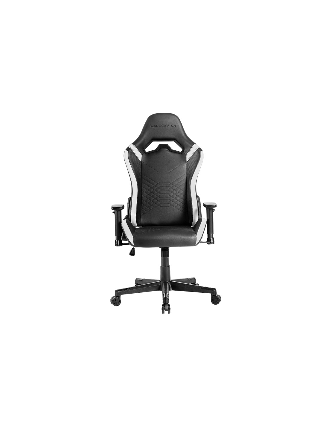 Mars Gaming MGC-PRO, Silla Gaming Profesional, Acabado Cuero PU, Reposabrazos 2D y Respaldo Reclinable 135°, Cojines Lumbar y Ce