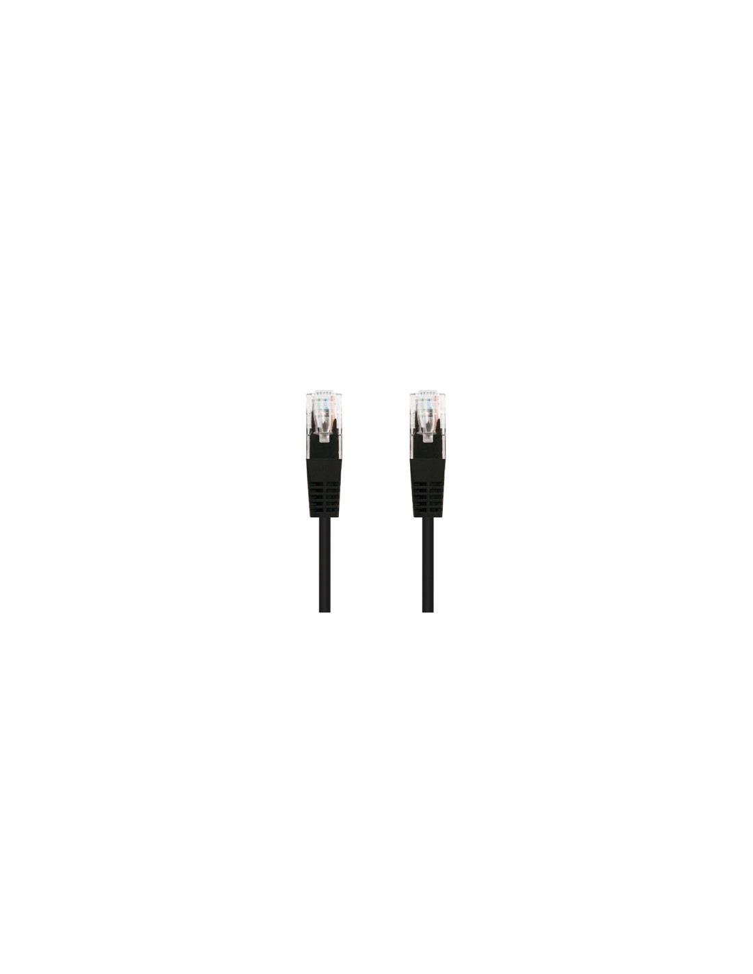 Nanocable Cable Red Latiguillo RJ45 CAT.6 UTP AWG24, Negro, 30 cm