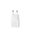 SAMSUNG POWER WALL CHARGER 15W USB-C WHITE + CABLE USB-C TO USB-C 1M WHITE EP-T1510XWEGEU
