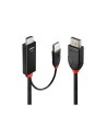 Lindy 41499 adaptador de cable de vÍ­deo 2 m HDMI + USB Type-A DisplayPort Negro