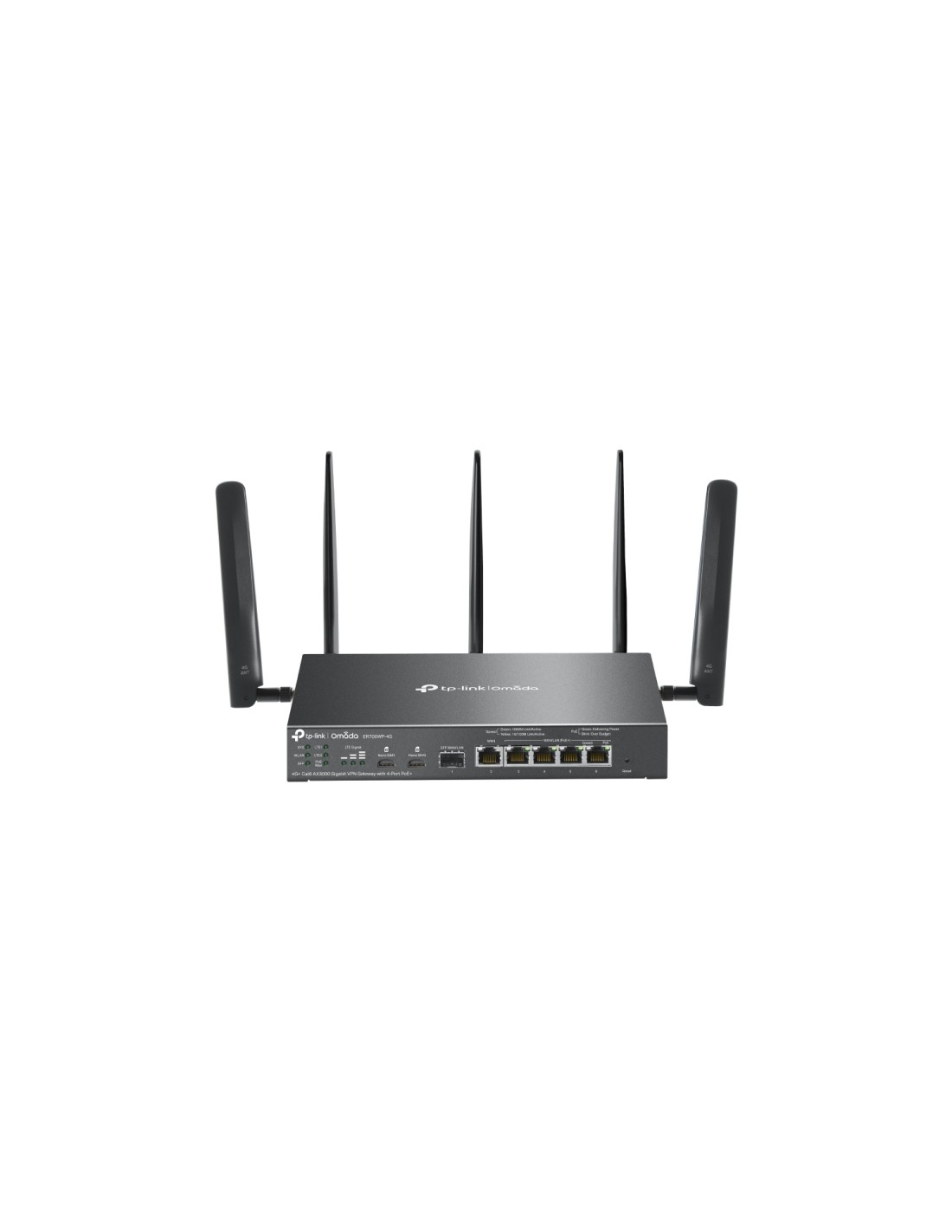 TP-Link ER706WP-4G router inalámbrico Gigabit Ethernet Doble banda (2,4 GHz / 5 GHz) Negro