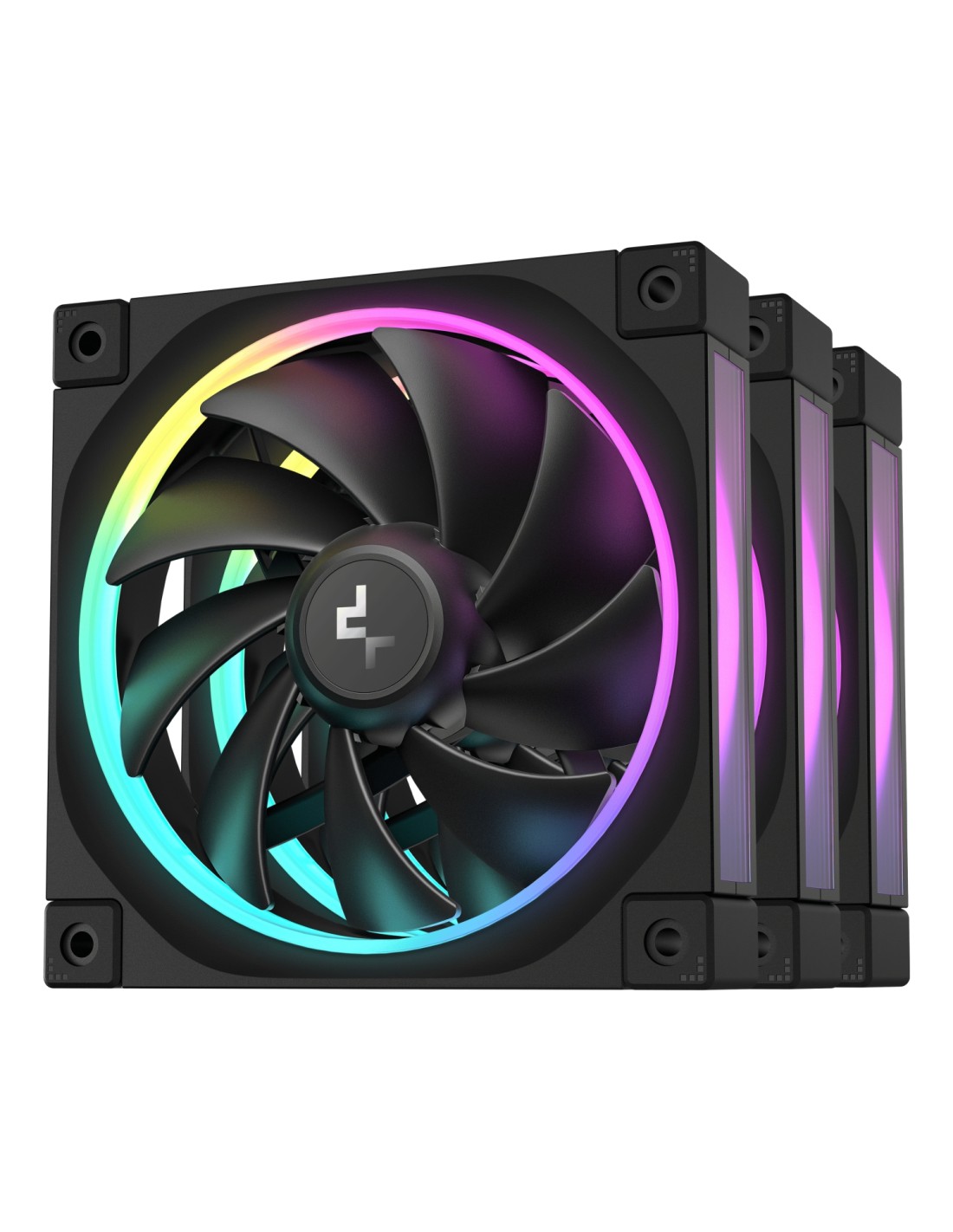 DeepCool FL12-3 in 1 Carcasa del ordenador Ventilador 12 cm Negro 3 pieza(s)