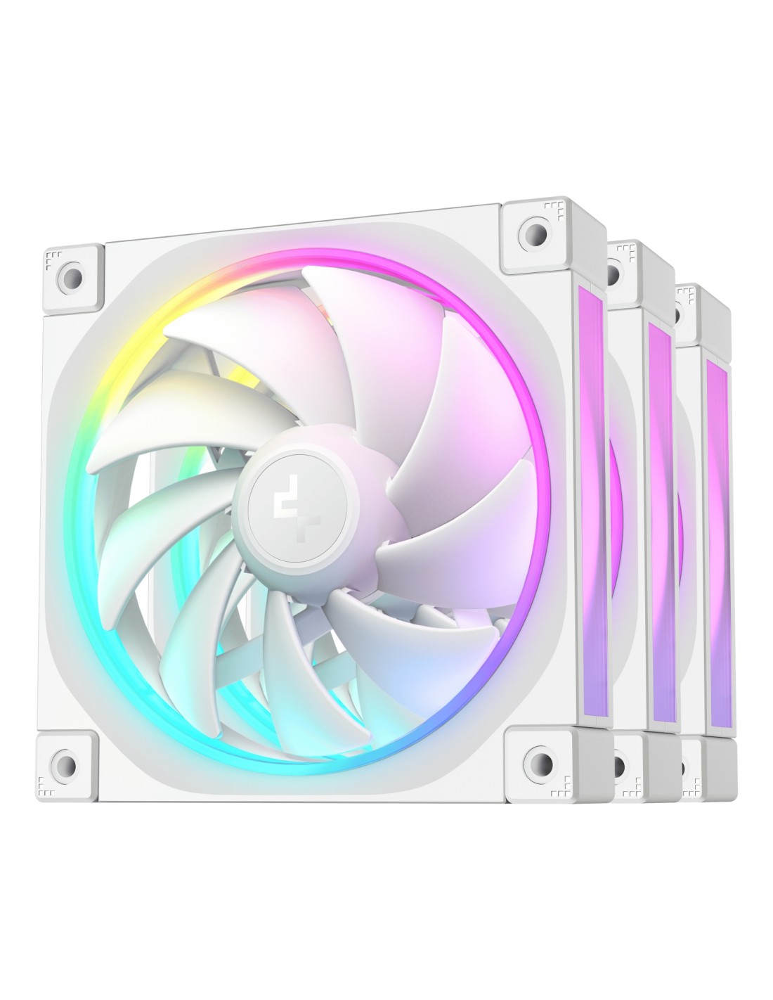 DeepCool FL12 WH-3 in 1 Carcasa del ordenador Ventilador 12 cm Blanco 3 pieza(s)