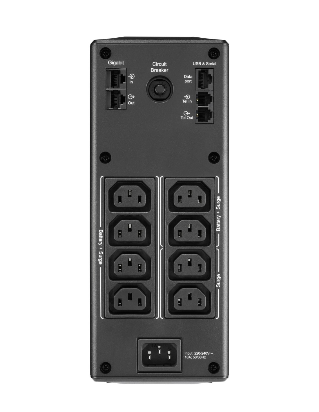 Sais linea interactiva apc sistema de alimentacion interrumpida ups 1600va 960w 8 salidas AC negro BR1600MI