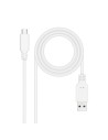 Nanocable Cable USB 3.1, Gen2 10 Gbps 3A, tipo USB-C/M-A/M, Blanco, 1.5 m