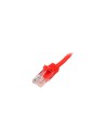 StarTech.com Cable de Red de 0,5m Rojo Cat5e Ethernet RJ45 sin Enganches